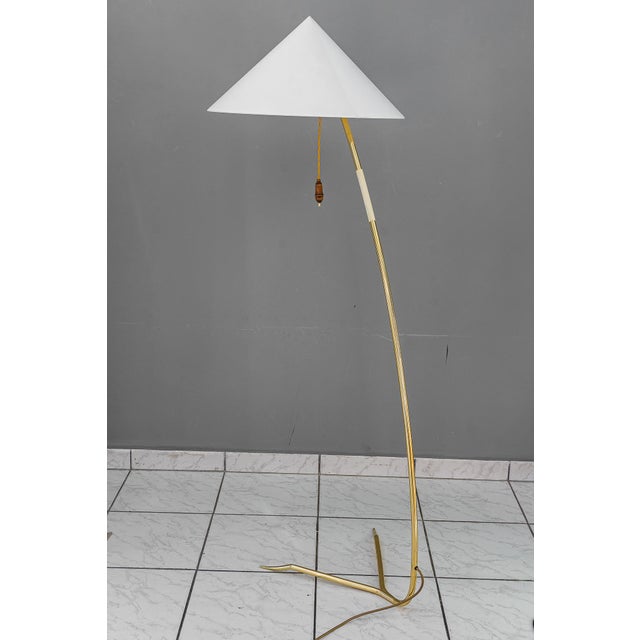 Mid-Century Modern Vintage Brass Floor Lamp by Rupert Nikoll, 1950s For Sale - Image 3 of 12