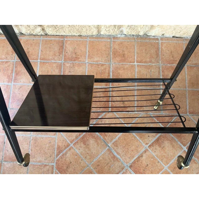 Mid-Century Modern Vintage Formica & Metal Side Table, 1960s For Sale - Image 3 of 18