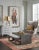 Metal Matthew Izzo Home Amber White Linen Side Table With Acrylic and Antique Brass Drawer Pulls For Sale - Image 7 of 8