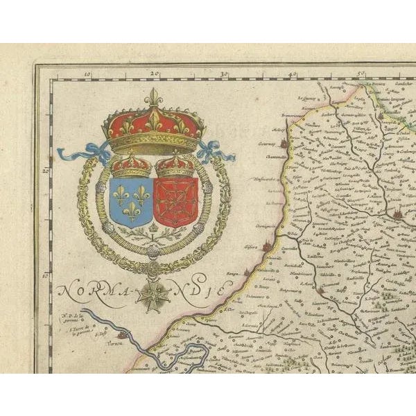 Map of France by Willem Blaeus, 1650 For Sale - Image 4 of 8