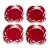 Coastal Red Crab Appetizer Plates - Set of Four For Sale