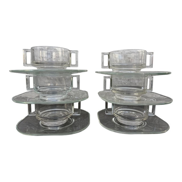 1960s Joe Colombo Six Bowls and Plates Italora Fidenza Arno Italy Postmodern Mid Century Modern For Sale