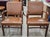 Gunlocke Pair of Mid 20th Century Gunlocke Georgian Style Mahogany and Vinyl Armchairs For Sale - Image 4 of 9