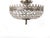 Metal 1960s Spanish French Empire Nickel Plated Brass Crystal Basket Semi Flush Mounts - A Pair For Sale - Image 7 of 8