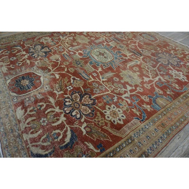 Persian 19th Century Persian Ziegler Sultanabad Carpet ( 8'10" x 9'4" - 269 x 284 ) For Sale - Image 3 of 12
