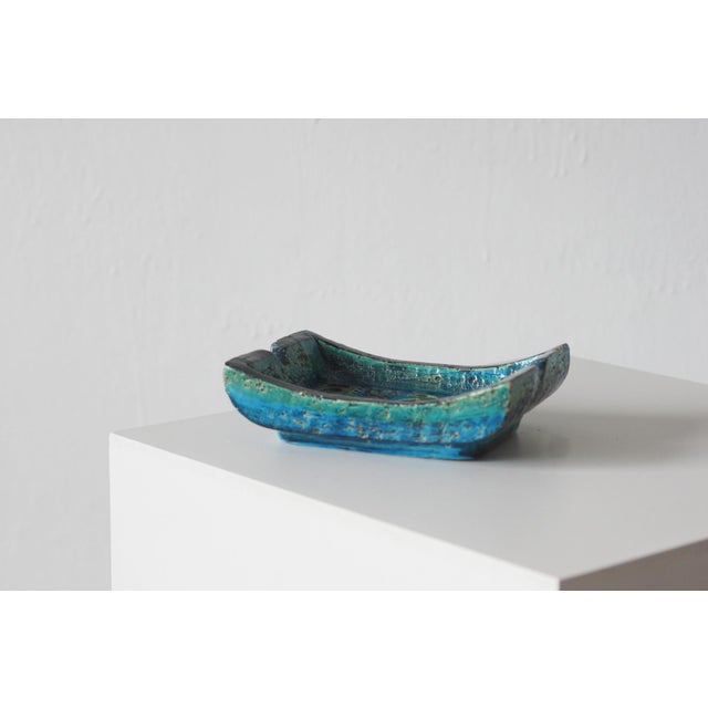 Mid-Century Modern Rimini Blue Ceramic Ashtray by Aldo Londi for Bittosi For Sale - Image 6 of 6