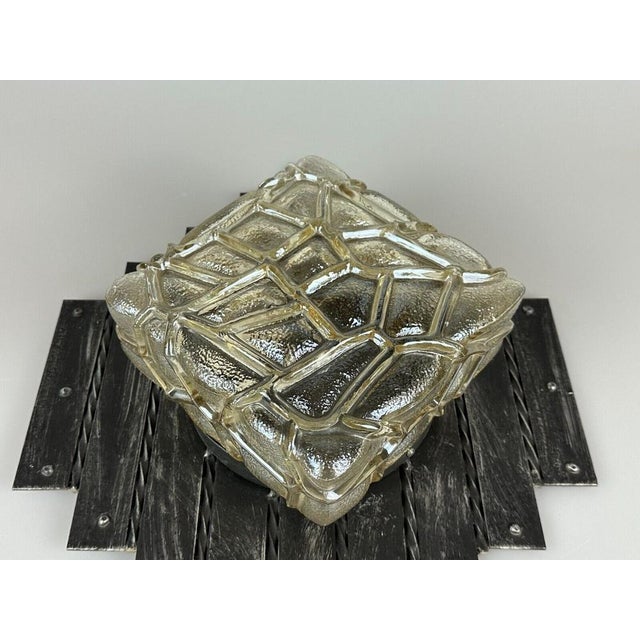 Brutalist Wall Lamp Iron & Glass Wall Lamp, 1970s For Sale - Image 12 of 18