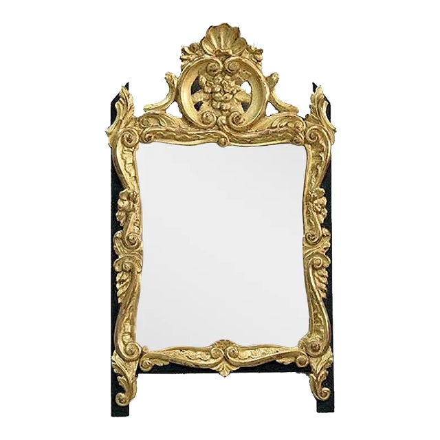 Small Antique Louis XVI Style Gilded Wood Mirror For Sale