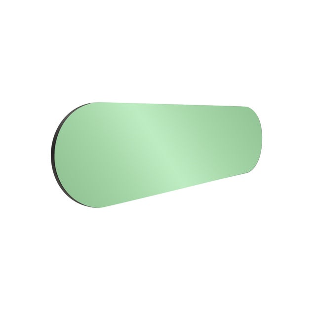 Transitional Balducci Oval Emerald Green Mirror Long For Sale - Image 3 of 10