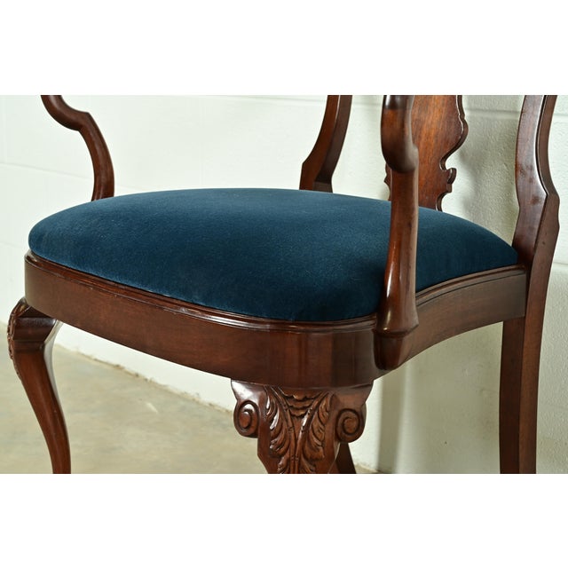 Brown Smith & Watson Georgian Carved Mahogany Dining Chairs, Set of Eight For Sale - Image 8 of 13