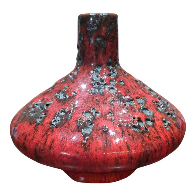 UFO-Shaped Fat Lava Vase For Sale