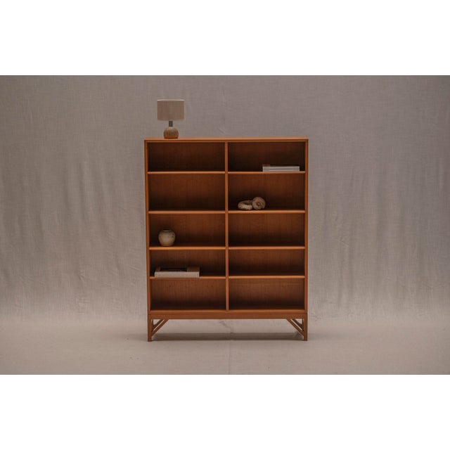 Elegant danish modern bookcase designed by børge mogensen for fdb møbler during the 1960s, part of his celebrated china...