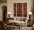 Striking vintage three-piece metal wall art panel set featuring an elegant scrolling floral and vine motif in rich...
