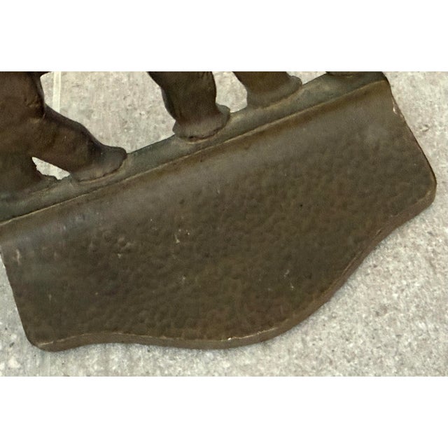 Stately Antique 1920’s Finely-Cast With Bronze Finish, ‘Mirrored’ Pair Elephant, Pachyderm Bookends For Sale In San Antonio - Image 6 of 12