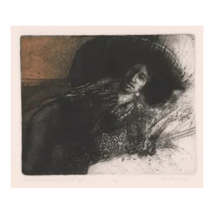 1979 Bruce Muirhead Etching Curvaceous Lady Called Little Egypt Etching