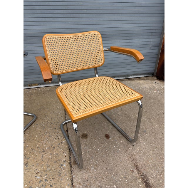 1980s Set of 6 Cesca Chairs Attributed to Marcel Breuer For Sale In Philadelphia - Image 6 of 10