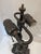 Mid 20th Century Antique Bronze Lamp Featuring a Girl Holding a Dove by A. Messina For Sale - Image 5 of 14