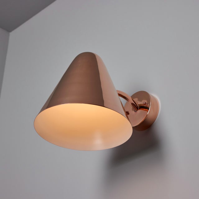 Metal Set of 8x 'ZuZu' Polished Copper Wall Sconces in the Style of Jacques Biny For Sale - Image 7 of 10