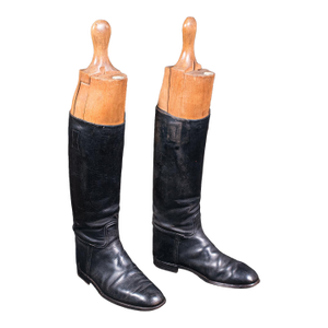 Antique Bootmaker's Last, English Leather, Beech Boots Stretcher, Maxwell London