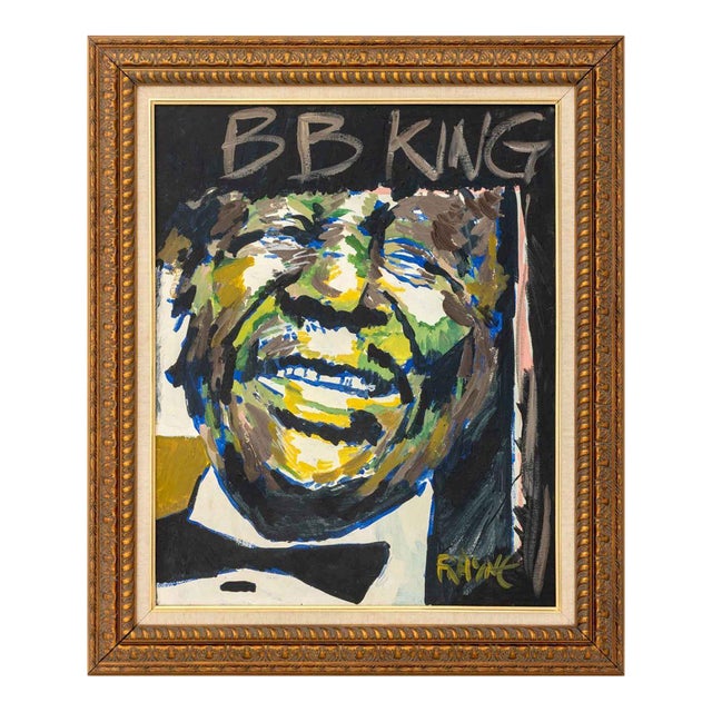 George Frayne "B. B. King" Acrylic on Canvas For Sale