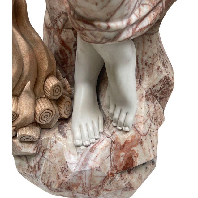 Late 20th Century Italian Life-Size Marble Sculpture of a Dancing Girl. For Sale - Image 10 of 13