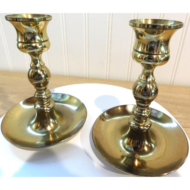 Vintage Baldwin Brass Candlestick Holders: 200th Anniversary Pair For Sale - Image 4 of 14