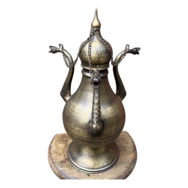 Hand-Hammered Ewer With Triple Dragon Spouts For Sale