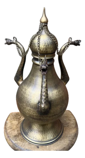 Hand-Hammered Ewer With Triple Dragon Spouts