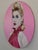 Contemporary Pink by Suzy Smith | Oil on Linen on Artefex Panel Portrait of a woman with blonde hair For Sale - Image 3 of 3