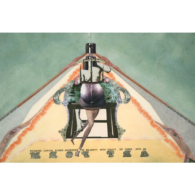 Abstract "Reigning Capital" Satirical Bond Paperwork Collage by Mickey "Kano" Kane For Sale - Image 3 of 6