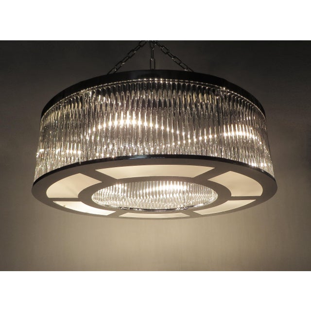 Fabio Ltd 21st Century Murano Deco Drum Chandelier by Fabio LTD For Sale - Image 4 of 4