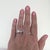 Early 21st Century Princess Cut Accented Platinum Engagement Ring Cz Center, Size 7 For Sale - Image 5 of 5