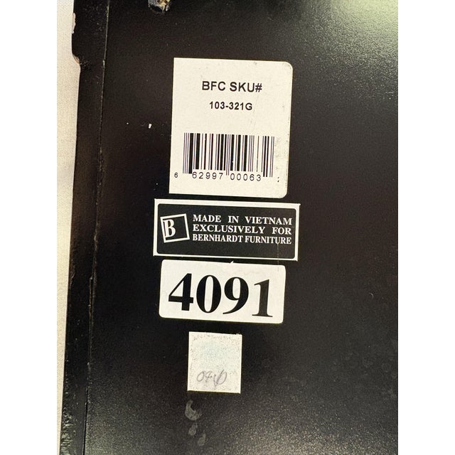 Vintage Bernhardt Large Paneled Gold Painted Wood Frame and Silver Leaf Mirror For Sale - Image 11 of 16