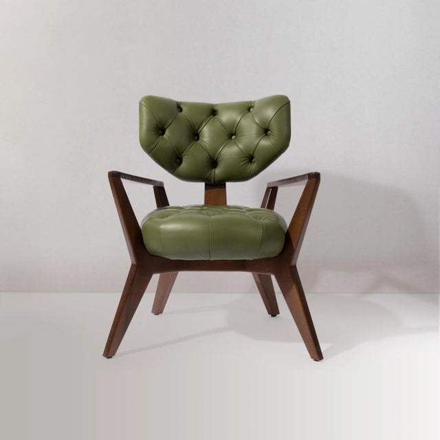 Light Green Mid-Century Modern Ash Solid Wood Light Green Kendall Chair For Sale - Image 8 of 11