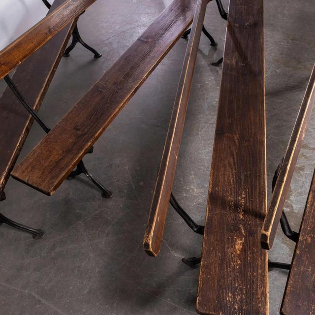 1940s Vintage English Church Bench in Cast Metal, 1940s For Sale - Image 5 of 13