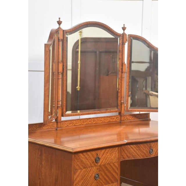 Satinwood Inlaid Dressing Table, 1890s For Sale - Image 3 of 11