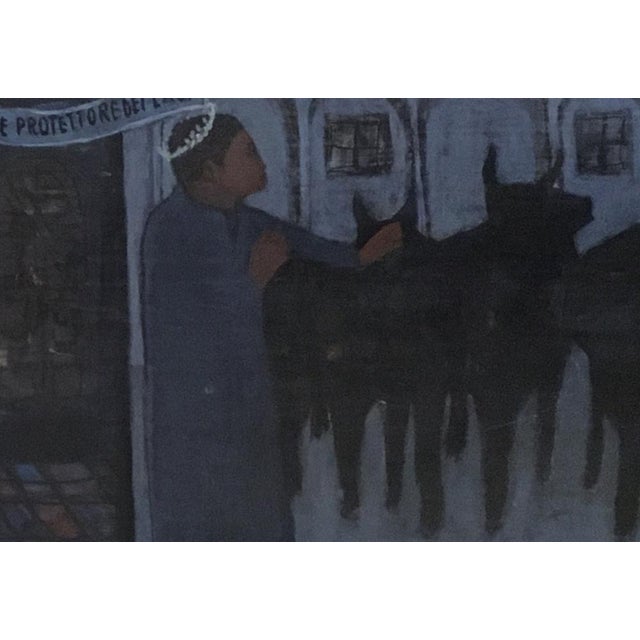 Albert Joseph Januarius Di Décarli, S. Spiridione Protettore Dei Ladri, Oil on Wood For Sale - Image 4 of 7