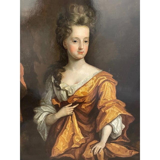 Huge 17th Century English Baroque Oil Portrait of a Young Noblewoman, Circle of Sir Godfrey Kneller (1646–1723) Subject &...