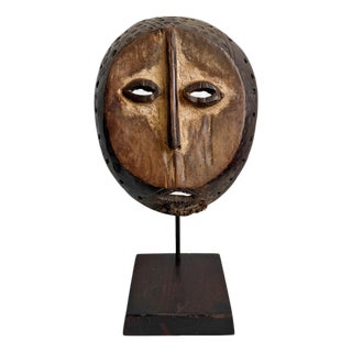 Antique Old Lega Mask on Stand For Sale