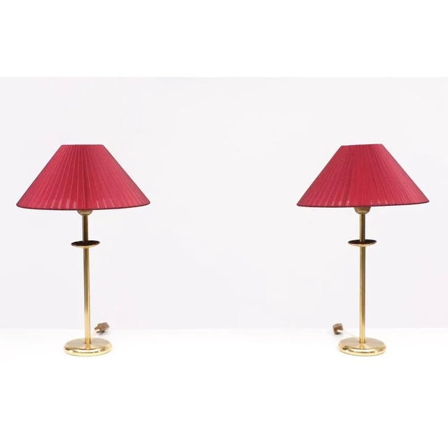 Vintage Brass Table Lamps, 1970s, Set of 2 For Sale - Image 9 of 9