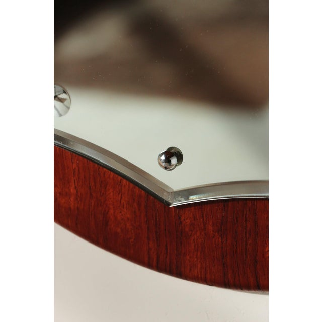 Vintage Round Teak Mirror, 1960s For Sale - Image 11 of 18