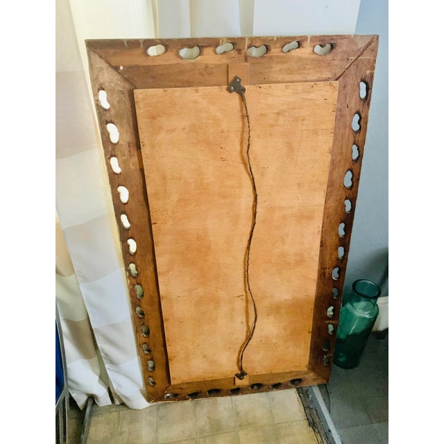 Glass Large Antique Rococo Plaster Guilt Mirror For Sale - Image 7 of 12