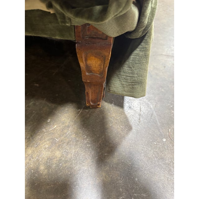 Vintage Smoking Room Library Velvet Love Seat For Sale In Richmond - Image 6 of 12