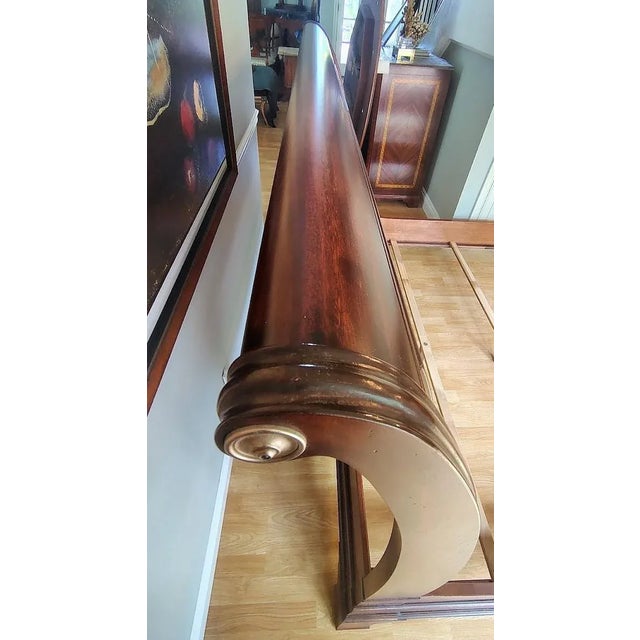 Brown Ethan Allen Cal King Somerset Mahogany Sleigh Bed For Sale - Image 8 of 18