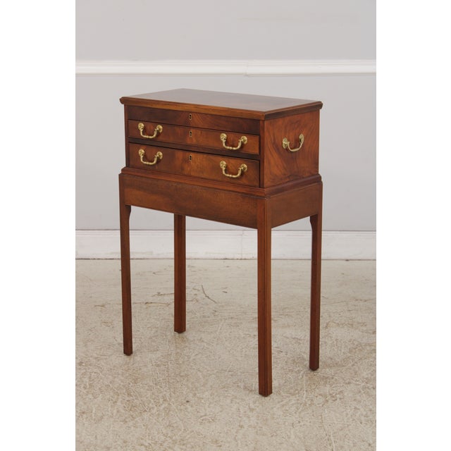 Chippendale Baker Colonial Williamsburg Mahogany Silver Chest For Sale - Image 3 of 17