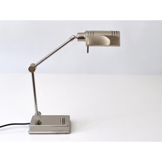 Nickel-Plated Brass Adjustable Desk Light from Holtkötter, Germany, 1980s For Sale - Image 10 of 18