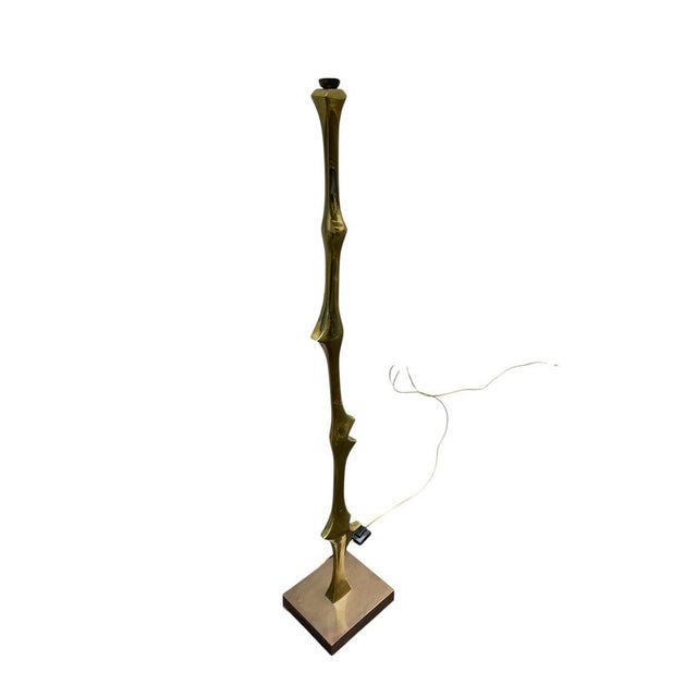 Metal Vintage Sculptural Bronze Floor Lamp by Willy Daro, 1970s For Sale - Image 7 of 9