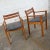 Charcoal Scandinavian Modern Teak Pair of Armchairs With Brushed Charcoal Fabric Seat Cushions For Sale - Image 8 of 13
