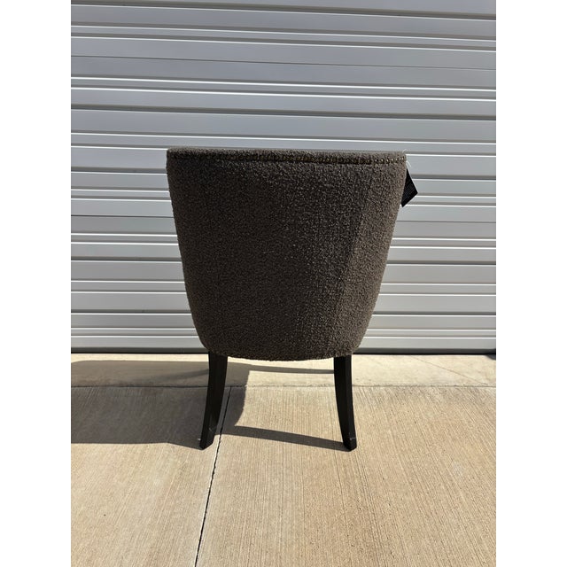 Set of Six Bellevue Modern Charcoal Gray Chairs, Alder & Tweed For Sale - Image 4 of 7