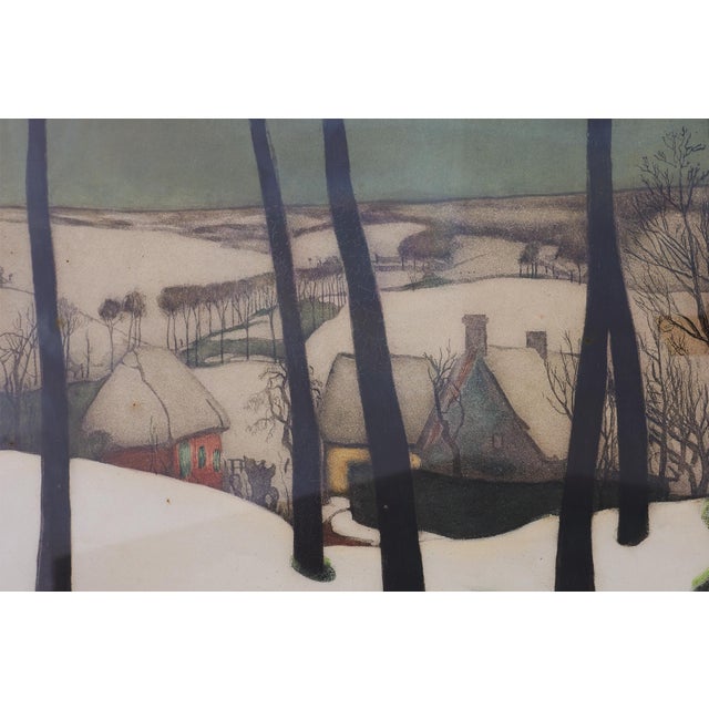 1920s Valerius De Saedeleer, Snowy Flemish Village, 1920, Lithograph For Sale - Image 5 of 11